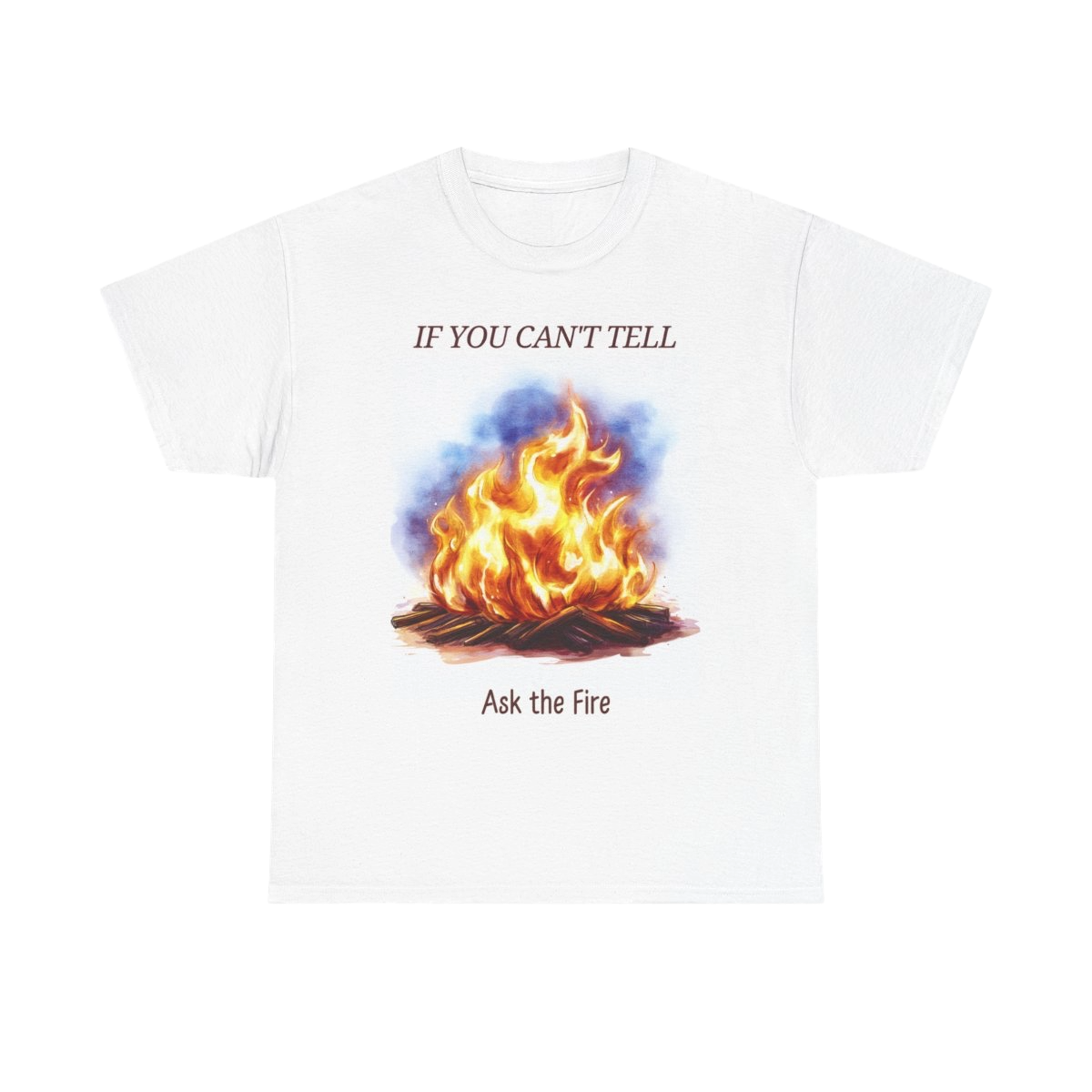 Unisex Heavy Cotton Tee: Wisdom of the Elements (Fire)
