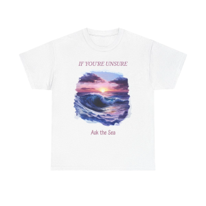 Unisex Heavy Cotton Tee: Wisdom of the Elements (Sea)