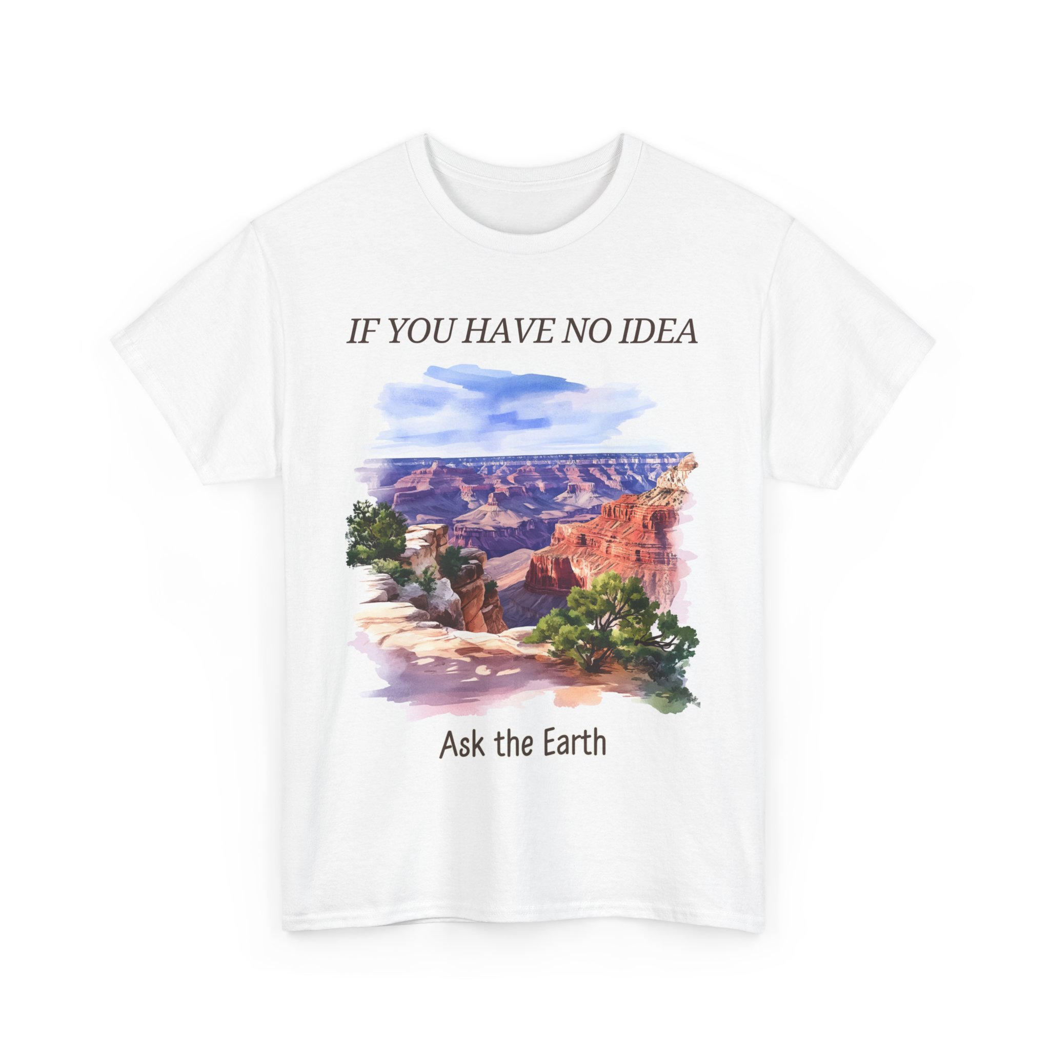 Unisex Heavy Cotton Tee: Wisdom of the Elements (Earth) - Image 3