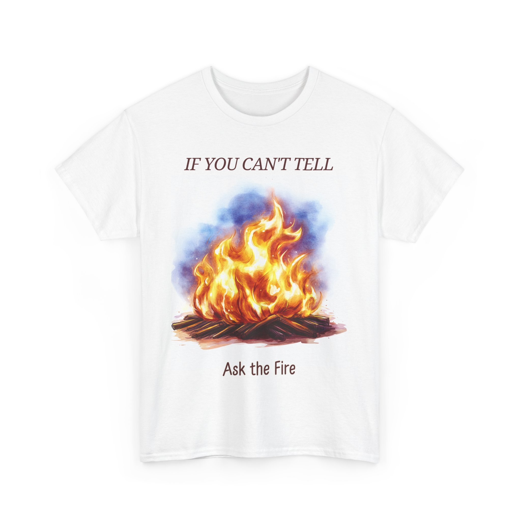 Unisex Heavy Cotton Tee: Wisdom of the Elements (Fire) - Image 3