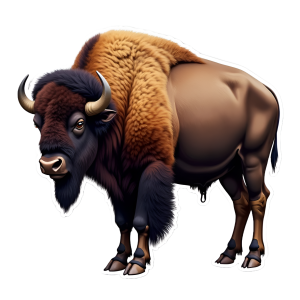 Bison Kiss-Cut Stickers: Durable and Customizable
